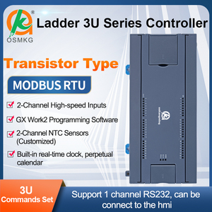 Oshangming PLC 24デジタル入力24トランジスタ出力PLC 2アナログ8パルスModbus RtuコントローラRS485 RS232サーボ用 - Product Image 3