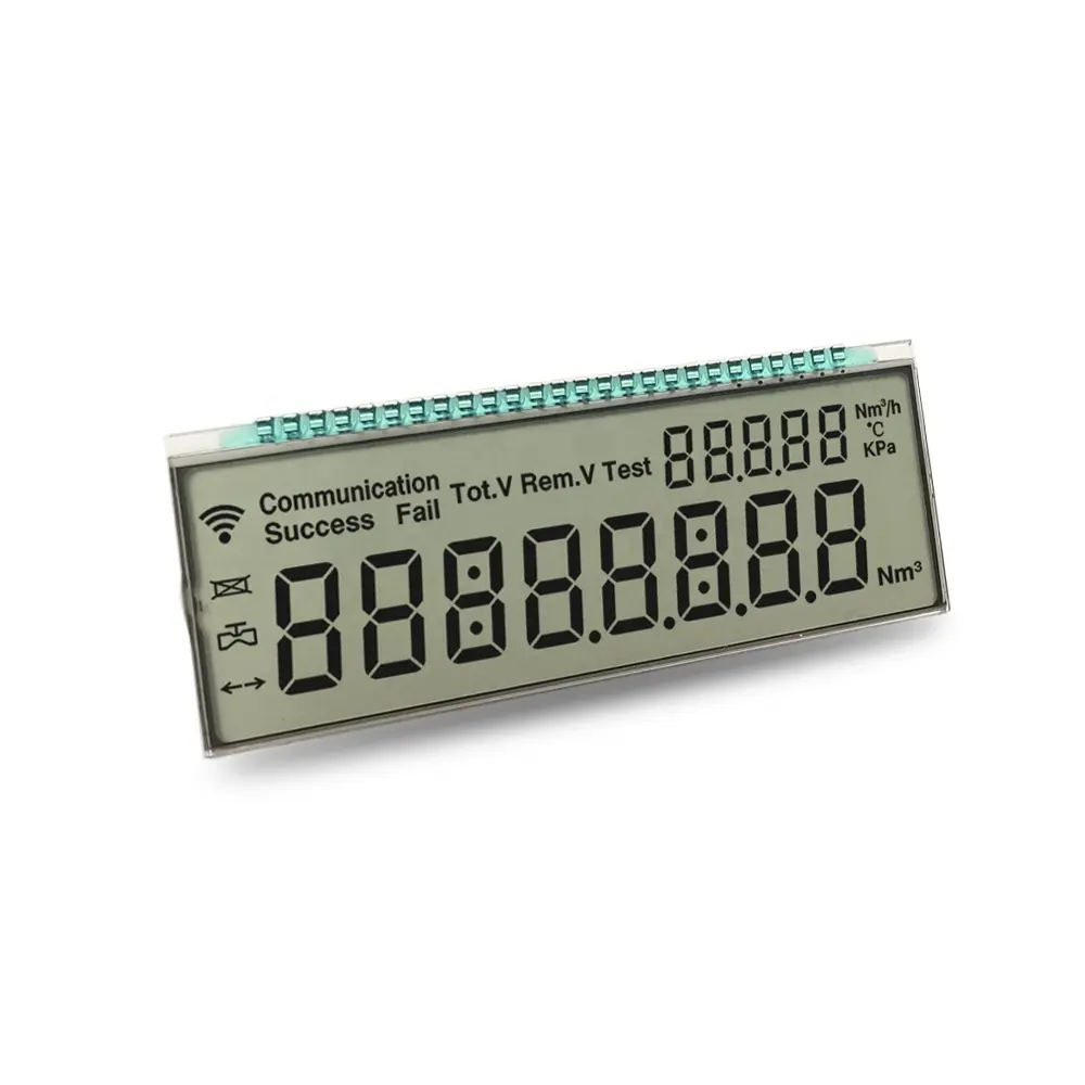 Tn Lcd Designer Aangepaste Lcd Digit 7 Segment Htn Display Pictogram 26Pin Gas Meter Segment Lcd Display