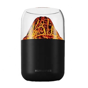 Desain Volcano mesin aromaterapi portabel, untuk rumah, kamar tidur, bahan plastik Pelembab dengan lampu - Product Image 4