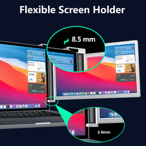2 schermo schermo 14 pollici doppio schermo monitor del computer per apple portatile e vincere il computer portatile con staffa - Product Image 4
