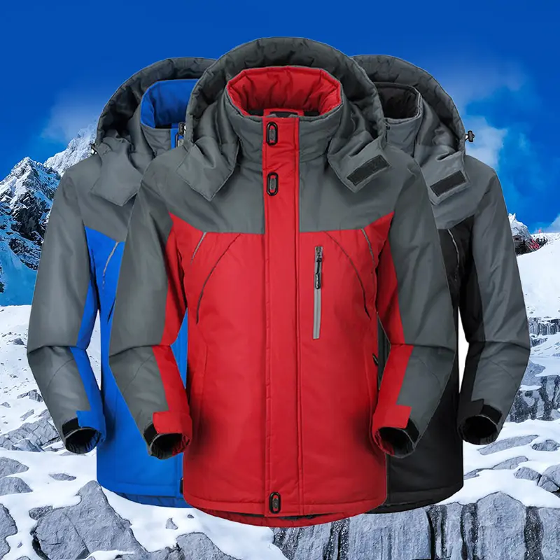 Großhandel Hochwertige männliche wasserdichte Jacke Winter Thick Veet Warm Wind proof Daunen mantel