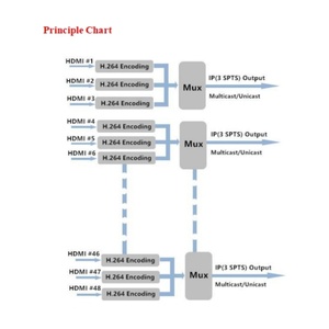 H.264 Encoder digitale IP 48 HD MI Encoder 48 in 1 MPEG4 H 264 HD a Video IP Encoder - Product Image 5