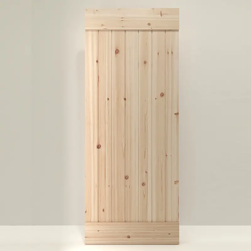 Puertas de roble macizo grueso de 42mm, puertas de granero de madera, soporte deslizante de cedro, puertas empotradas interiores, dormitorio