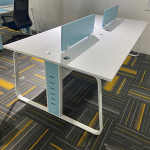 Staff <strong>Desks</strong> <strong>Simple</strong> <strong>Computer</strong> Table With Drawers of Staff Office Card Space Luxury Four People Office Table and Chair Set - Product Image 3