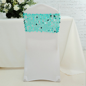 Schienale per sedia con paillettes a doppio lato <span class=keywords><strong>Design</strong></span> esagonale a rete transfrontaliera per la casa e l'hotel per banchetti nuziali con motivo a fiocco