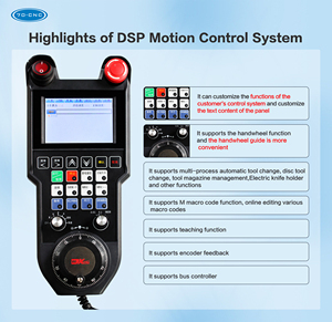 Sistema CNC DSP Controlador CNC de mano Fácil operación CNC Enrutador de madera Grabado de metal Jade Tallado 3 ejes Controlador de 4 ejes