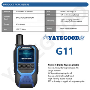 YATEGOOD G11 Portable Handheld Walkie Talkie Long Standby Intercom with No Distance Limit More Than 5000KM Covera 4G 5G <strong>Networks</strong> - Product Image 4