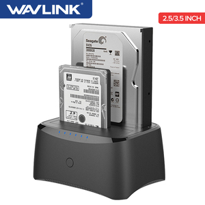 Wavlink USB 3.0デュアルベイSATA HDDドッキングステーションプラスチックPCケース2.5/3.5インチHDD SSDストレージ用外部アダプター付き - Product Image 3