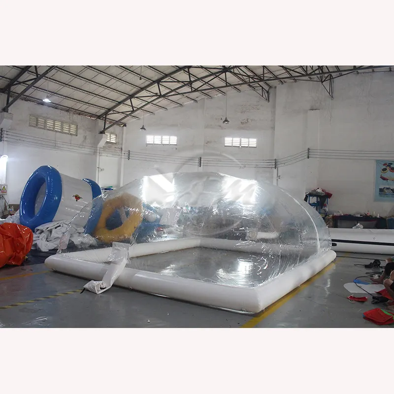 Popular Design Airtight Frame Inflatable Pool Cover Tent Inflatable Clear Cube Tent For Sale