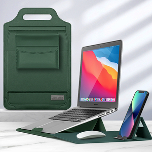 Abnehmbare PU-Leder-Laptop-Hülle für MacBook Pro Air 16 15.4 13.3 12 11 Notebook-Abdeckung Telefon halter Tasche Computer teile - Product Image 1