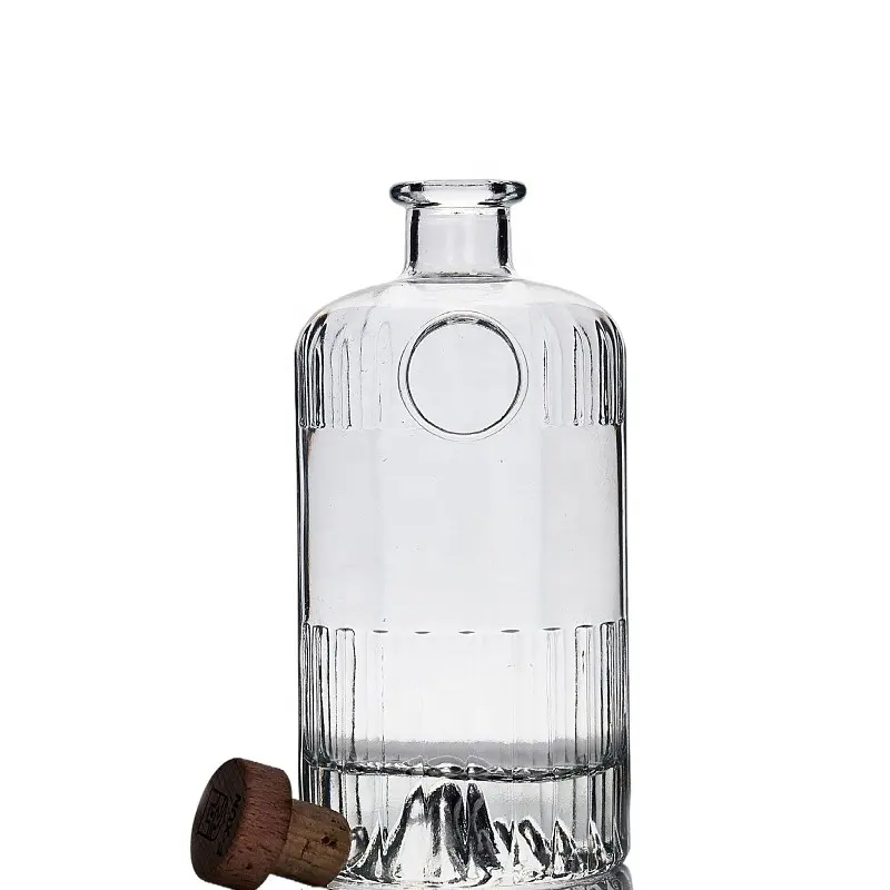 Garrafa vazia da garrafa do gin 500 ml, garrafa de vidro vazia do produto de alta qualidade 500 ml