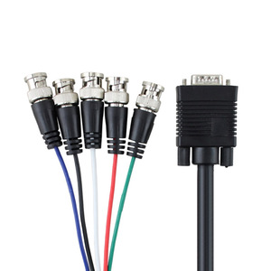 SVGA/VGA至5 BNC电缆，HD15公至5 X BNC公，视频/监视器引线，3M