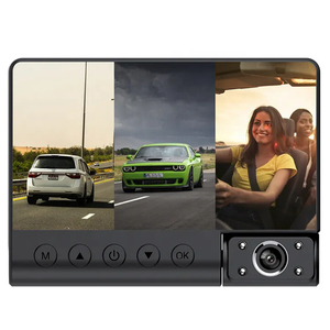 Oem מסך מגע חדש 4 אינץ 'hd מכונית קדמית המכונית אחורית נהיגה מקליט שלוש עדשה שלוש 1080 הקלטה p קדמי ואחורי דו כיוונית