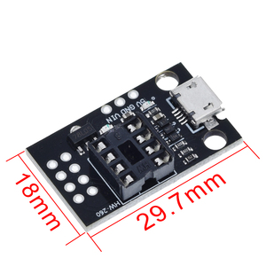 Steck bare ATTINY-Entwicklungs platine für ATtiny13A/ATtiny25/ATtiny45/ATtiny85-Programmiereditor Micro-USB-Stroma schluss - Product Image 2