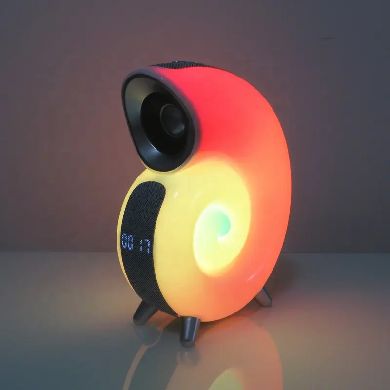 Lonvel yeni tasarım App kontrol başucu Conch lamba müzik hoparlörü ev dekor kapalı ışıklar ayakta gece ışıkları ile beyaz gürültü
