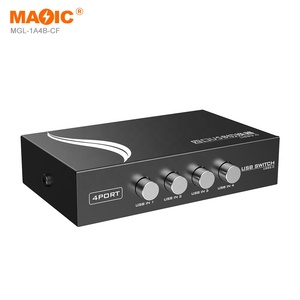 4ポートプリンタースイッチUSB2.0手動プリンターシェアスイッチハブ4 in 1 out Usb A To B for printer - Product Image 2
