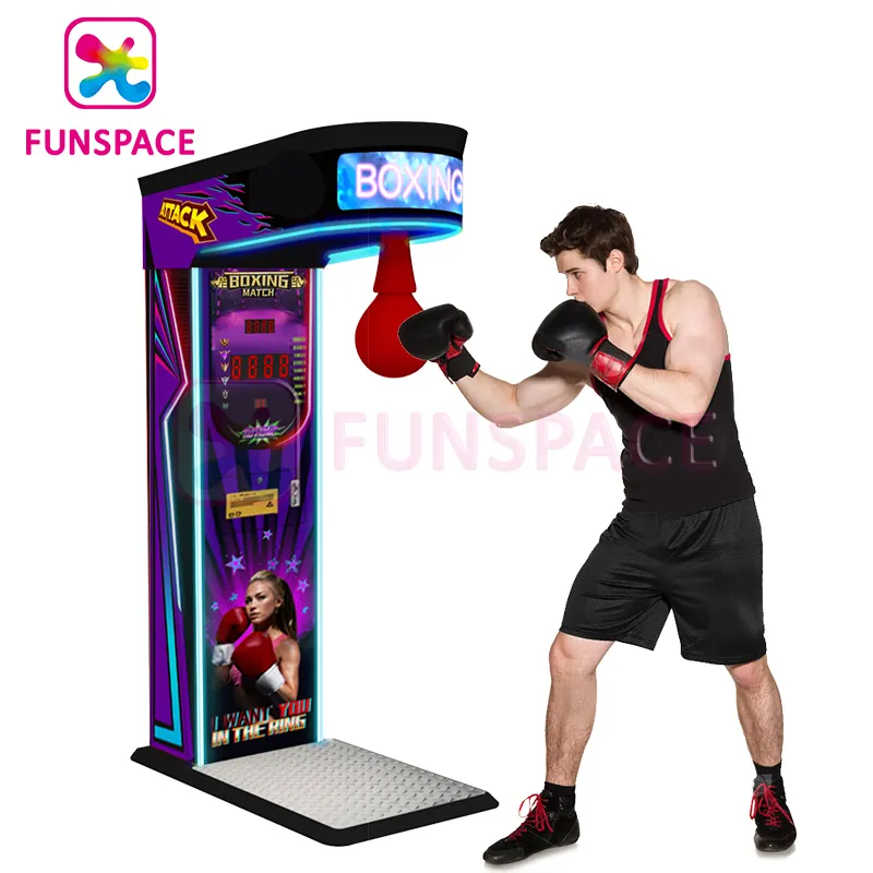 Funspace Street gioco Arcade musica gioco di boxe misura la velocità e la forza 6 giocatori Boxer boxe Punch Machine