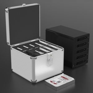 便携式小手提箱储物箱铝合金工具箱，带海绵衬里抗冲击安全壳 - Product Image 5