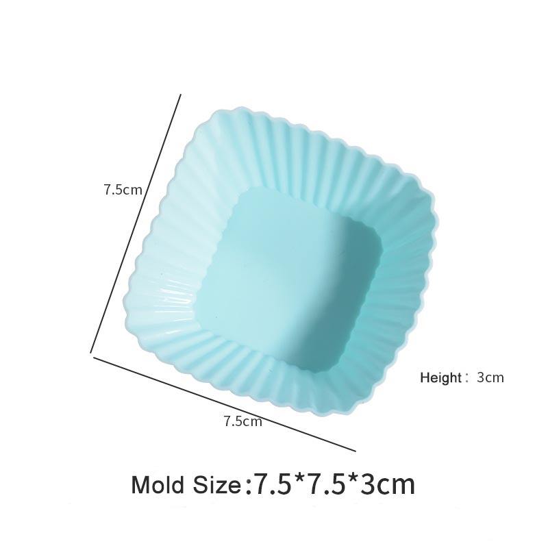 Molde para muffins cuadrado azul cielo