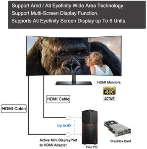 Active 4K Mini Display to <strong>Hdmi</strong> Adapter Cable Mini DP Male to <strong>HDMI</strong> Female Converter Cable Audio Video Cable - Product Image 6