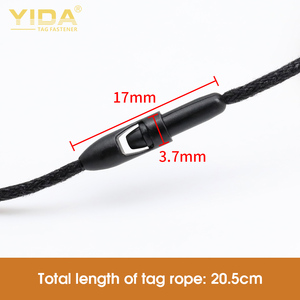 Venta caliente Accesorios de ropa Tamaño Etiqueta Cuerda SealHang Etiqueta Cuerda Cera Cuerda Bucle para ropa - Product Image 4