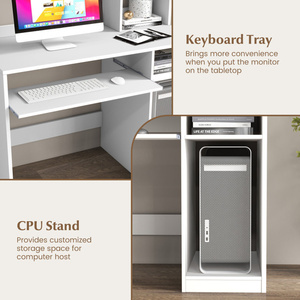 Деревянный компьютерный стол с клавиатурой - Product Image 5