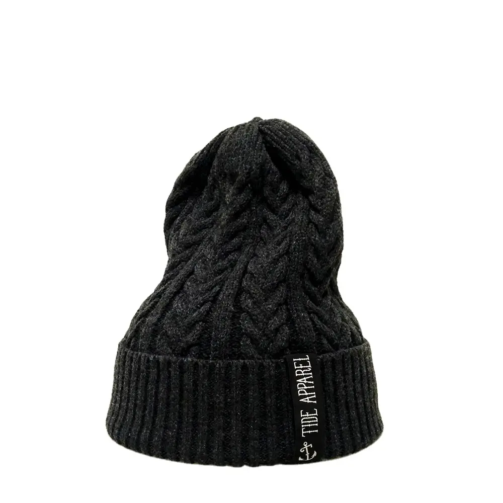 High Quality Beanie Hat Knitted Winter Hat Wool with Custom Label
