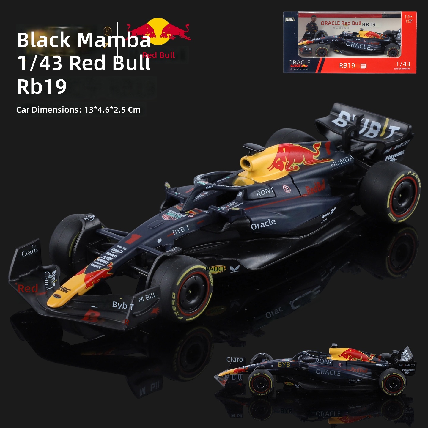 1/43 F1 RB19 Black