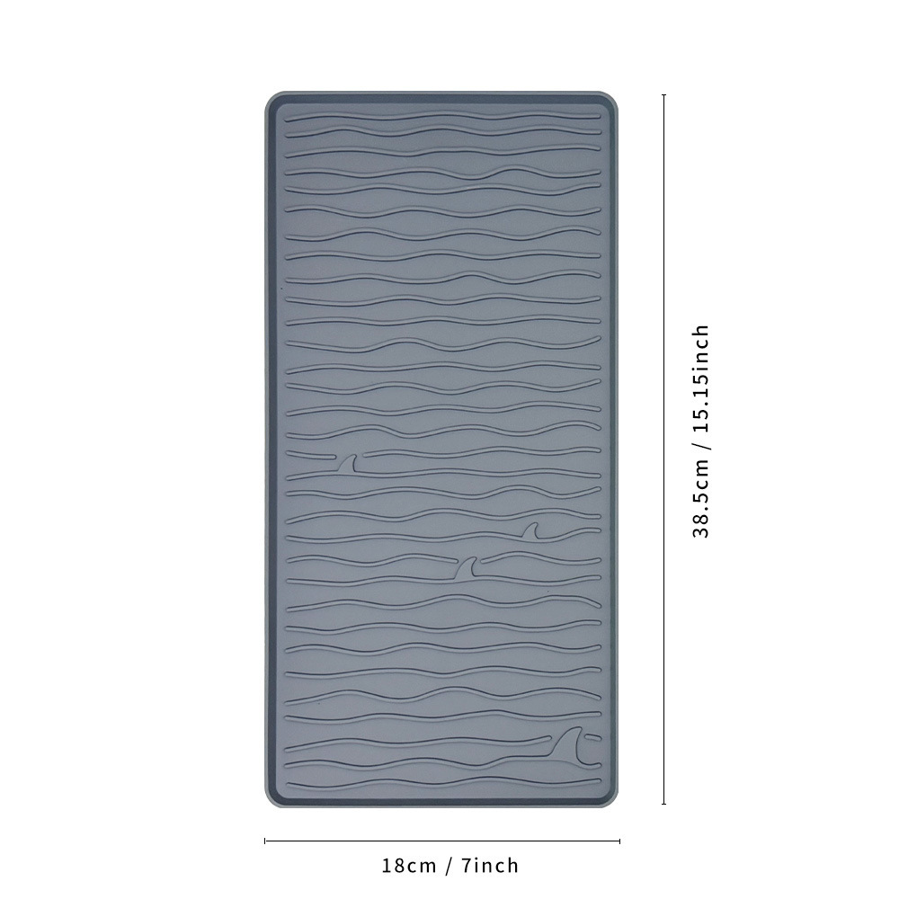 Gray drainage mat-water wave pattern