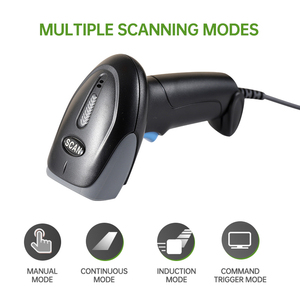 Supermercado de alta velocidad E-pay Wired Qr 1D 2D Lector de código de barras Escáner de código de barras de mano - Product Image 5