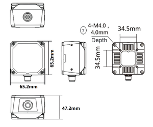 LONVILL OEM Industrial IP65 Lector de código Qr de alta velocidad Tcp Ip Montaje fijo 2d Escáner de código de barras, Escáner de código de barras para la venta - Product Image 3