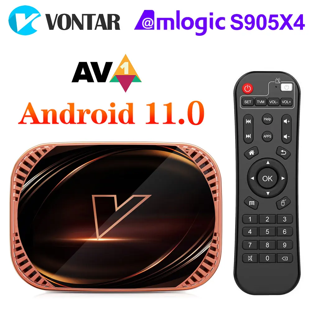 VONTAR X4 Amlogic S905X4 Smart TV Box Android11 4 ГБ dddr 128 г 32 ГБ 64 ГБ eMMC 1000 м Dual Wifi BT AV1 8K Video 4K H.265 приставка