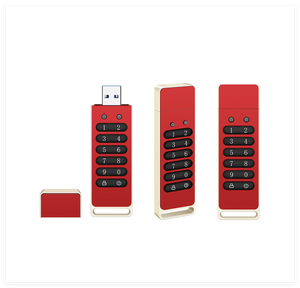Crittografia codice di passaggio dati bloccato in metallo rosso Usb Flash Drive 32gb 64gb 128gb, USB3.0 ad alta velocità crittografato USB Pen Drive - Product Image 2