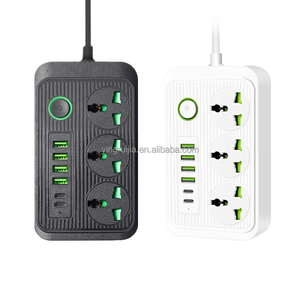 כבל הסיטונאי במפעל 3 שקע עם מטען c usb ו usb USB, מטען אוניברסלי קיר רצועת כוח אוניברסלי multiport 6 יציאת usb