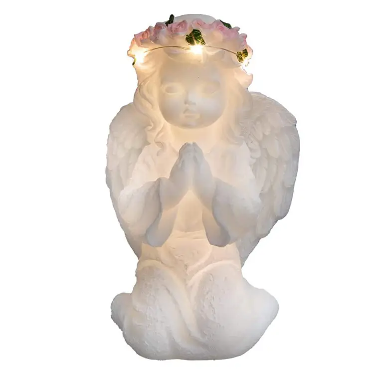 Bougie sans flamme avec minuterie, lampe de Table d'ange pour la prière blanche, décoration d'intérieur faite à la main avec vraie cire, 50 pièces