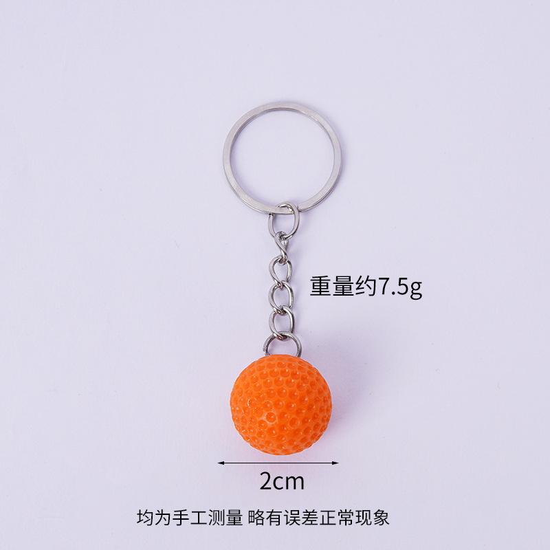 Balle de golf - orange (porte-clés)