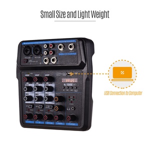 Mini USB Digital Audio Mixer Console <strong>Controller</strong> with Reverberation 4 Channel Home <strong>Computer</strong> Live Broadcast - Product Image 2