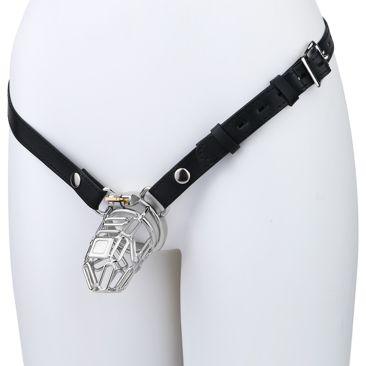 FRRK-318A L size curved ring silver cage+belt