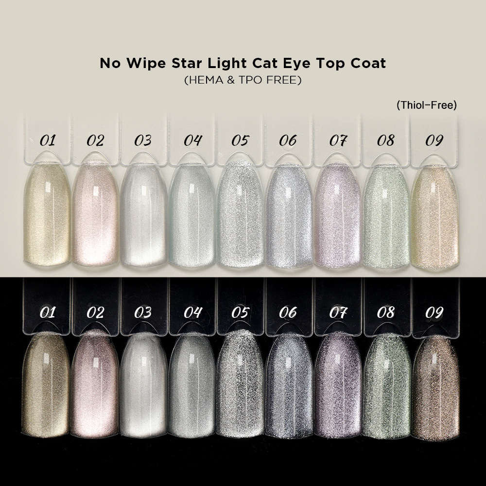 No Wipe Star Light Cat Eye Top Coat (HEMA & TPO FREE)