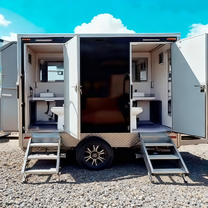 Nhà prefab sang trọng tích hợp đơn vị phòng tắm di động Tắm Di động hóa chất nhà vệ sinh Trailer cắm trại công viên ngoài trời thân thiện với môi trường - Product Image 1