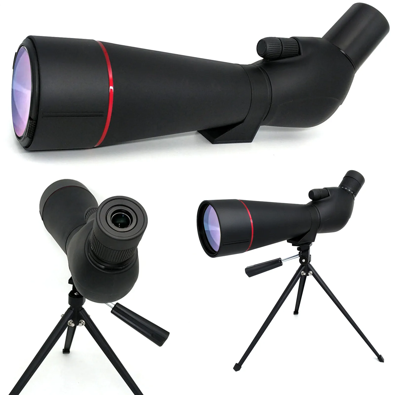 Holyview-mira óptica para observación de aves, dispositivo con adaptador de trípode para teléfono inteligente, HD 20-60X80, aprobado por la CE