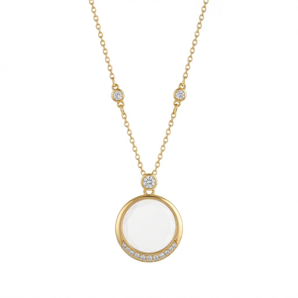 Round half drill box necklace-empty box