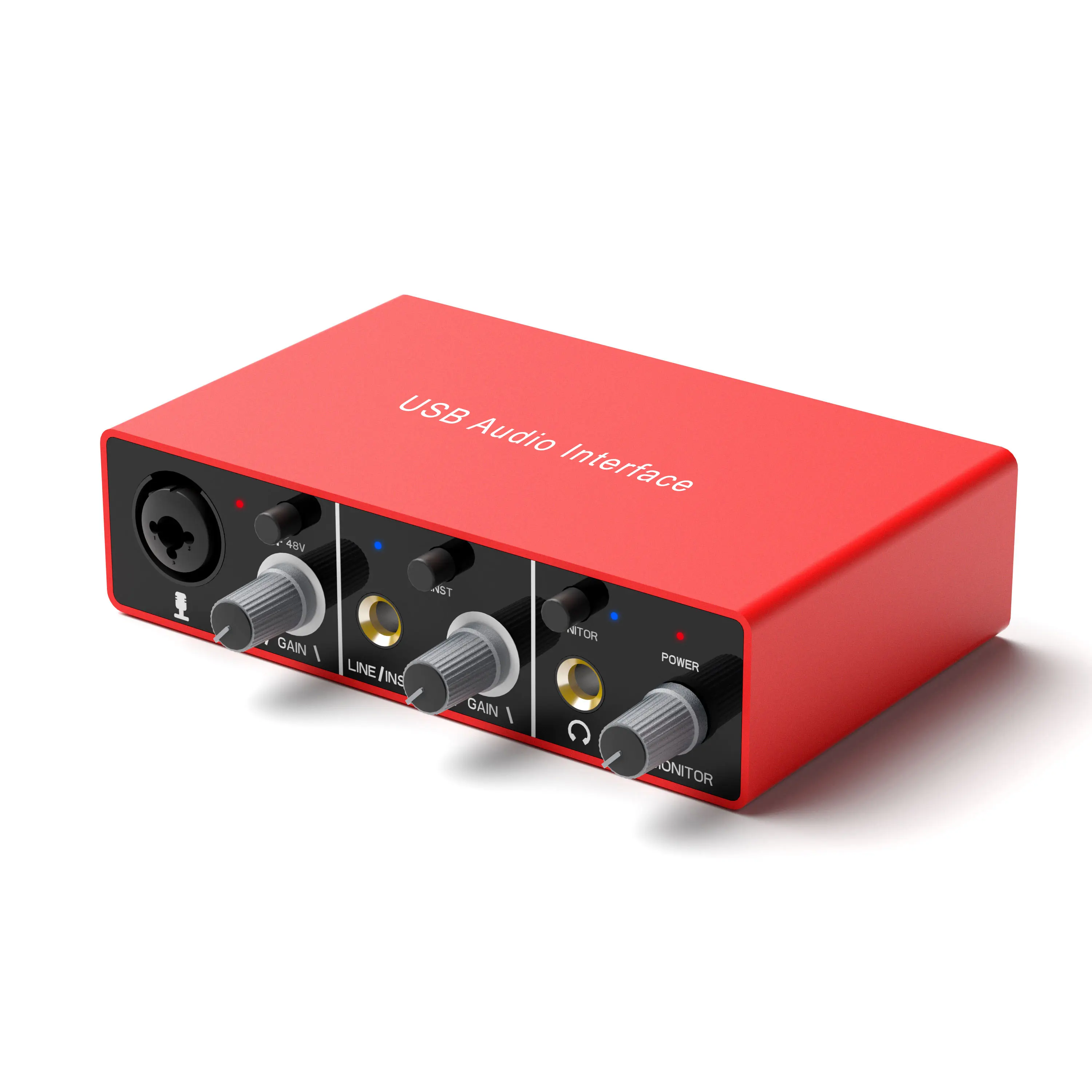 192KHz 2x2 professionale XLR microfono de Audio Mixer Studio registrazione USB interfaccia Audio scheda Audio