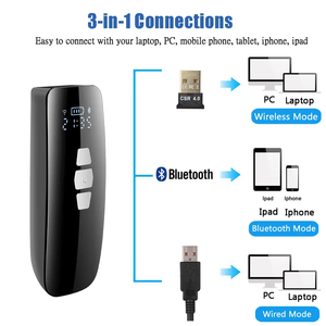 Mini escáner de código de barras portátil de mano Android Blue Tooth Micro USB Lector de código de barras inalámbrico CCD 1D Escáner de código de barras - Product Image 3