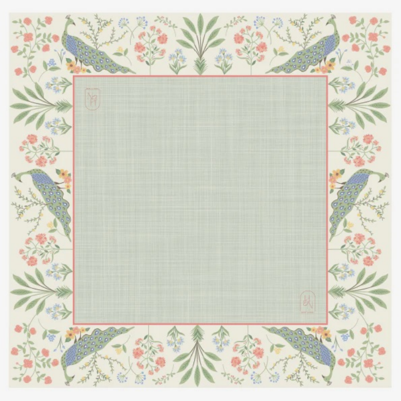 Ivory Green Peacock