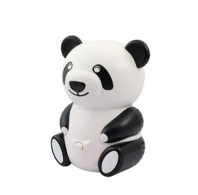 Nebulizador de pistão de desenho animado, compressor de pistão de panda para bebê e crianças pequenas