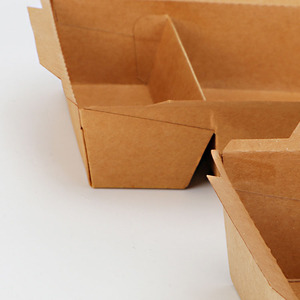 可回收食品级防油牛皮纸托盘外卖容器矩形食品保温托盘 - Product Image 4