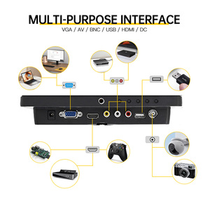Monitor HDMI pequeño de 8 pulgadas para PC/escritorio, pantalla multiinterfaz de 1024x768, Mini monitor portátil, pantalla a Color HD con altavoz - Product Image 3