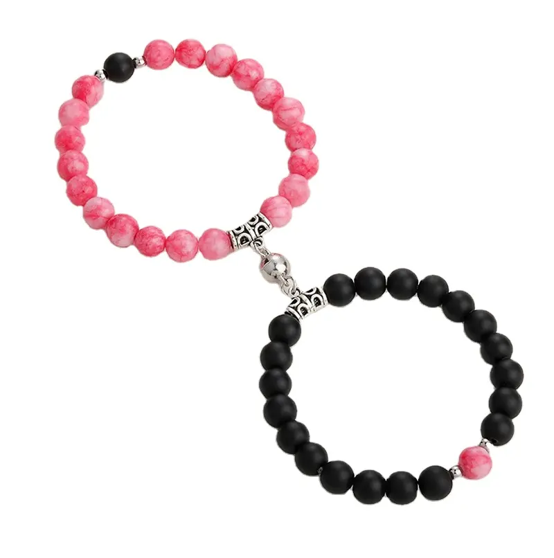 Aodeyi — bracelets en pierre naturelle pour Couples, bijoux magnétique, perles, breloque, cadeaux d'amitié, ensembles