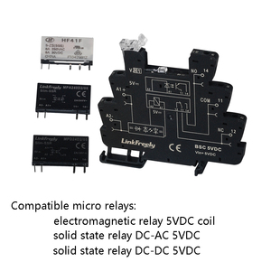 Indicador LED de 6,4mm de ancho, interfaz delgada, relé de estado sólido, Control de CC, entrada de CA 5VDC, salida de 2A/24-240VAC, PCB inteligente, SSR, relé + Base - Product Image 5